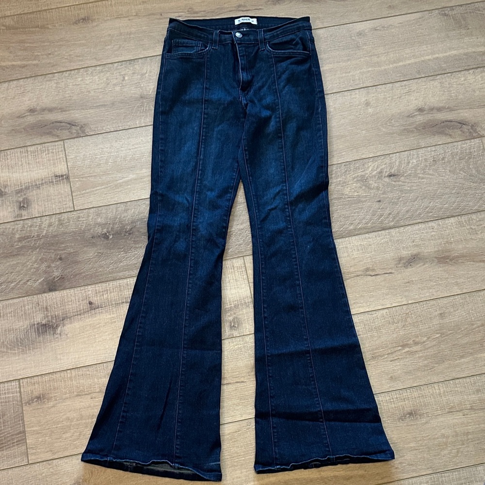 Chic Dark Blue Flare Jeans